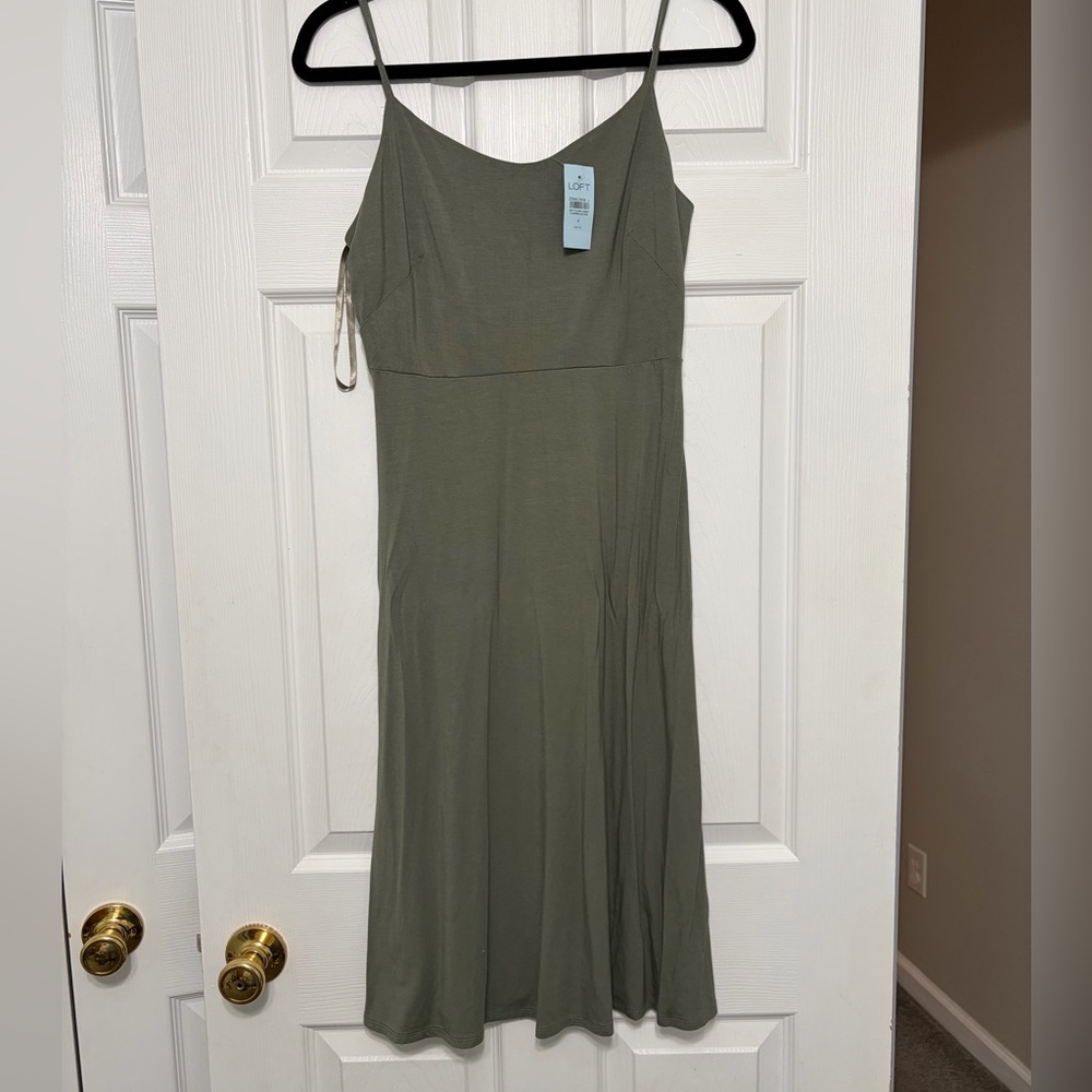 LOFT Sage Green Midi Dress